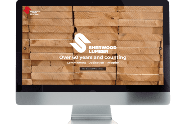 Sherwood Lumber website and brand design by MOKA Creative